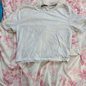 Zara White Short Sleeve Tee